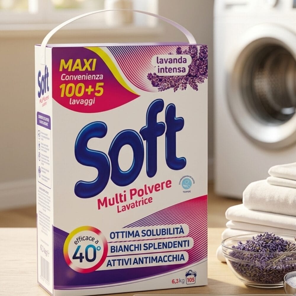 Proszek do prania Soft Multi Polvere Lawenda 105 prań 5,775 Kg