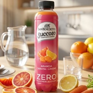 Zestaw 12 Sztuk San Benedetto Succoso Pomarańcza Cytryn Włoski sok owocowy