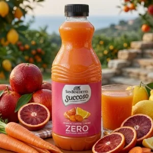 Włoski napój San Benedetto Succoso Zero Pomarańcza Marchew Cytryna 900 ml