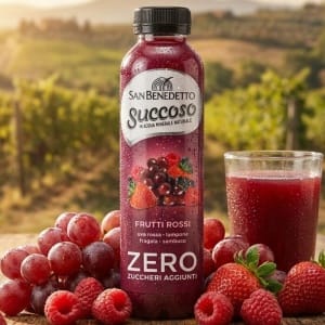 San Benedetto Succoso Zero Frutti Rossi – Włoski napój owocowy bez cukru 400 ml