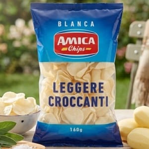 Amica Chips Blanca 160g – Lekkie i Chrupiące Włoskie Chipsy Prosto z Italii 160 g