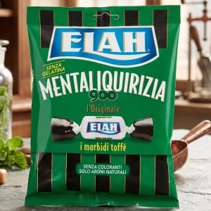 Włoskie Cukierki Lukrecja Mięta Bez Glutenu Elah Mentaliquirizia 150g