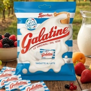 Włoskie Cukierki Mleczne Galatine Sperlari 125g Oryginalne z Włoch Bezglutenowe