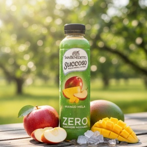 Zestaw 12 x 400 ml San Benedetto Succoso Mango i Jabłko – napój owocowy bez dodatku cukru