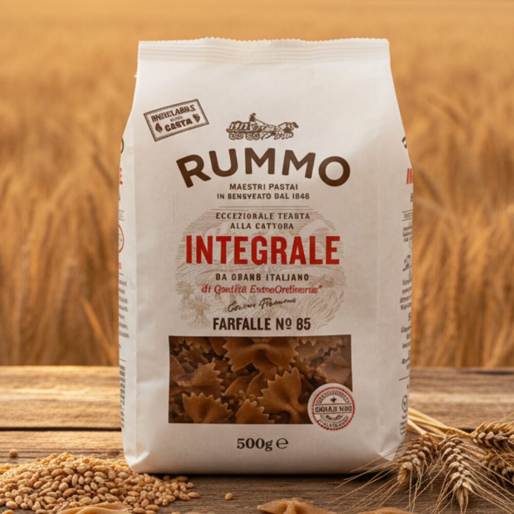 Pełnoziarnisty makaron farfalle Rummo – 100% włoska pszenica 500 g