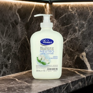 Venus Sapone Neutro – delikatne włoskie mydło z mleczkiem bawełnianym 250 ml