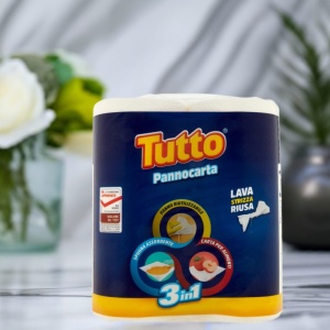 Tutto Pannocarta 3w1 – wielofunkcyjne papiery kuchenne, 2 rolki x 48 arkuszy