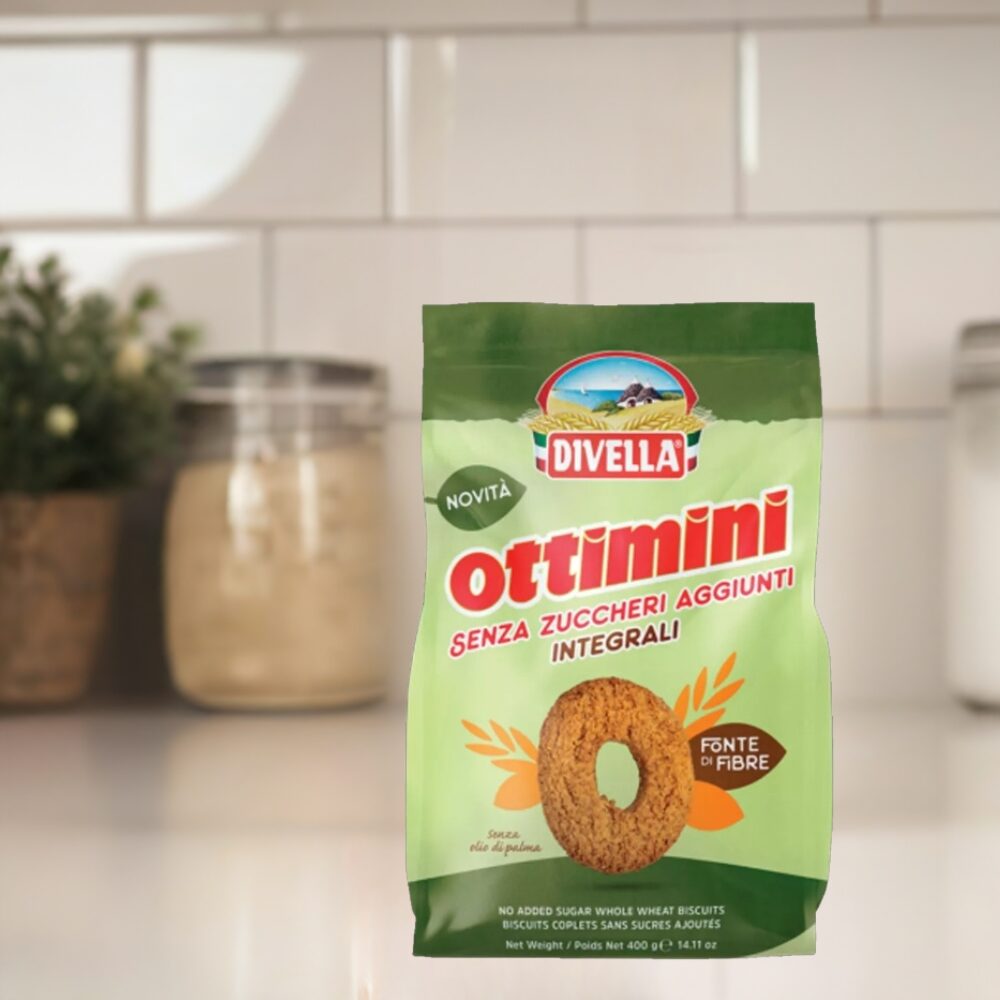 Divella Ottimini – Ciasteczka pełnoziarniste bez cukru 400g