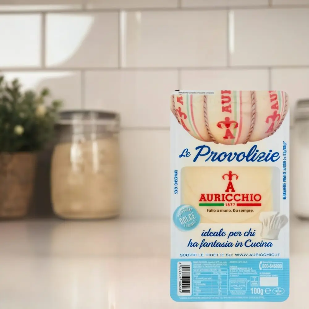 Włoski ser w plastrach Auricchio Provolizie Fette Dolci 100g – łagodny smak