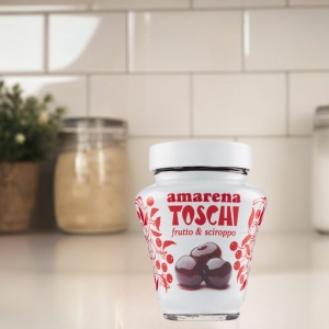 Amarena Toschi – Włoskie wiśnie w syropie w szklany słoik 250g bez Glutenu