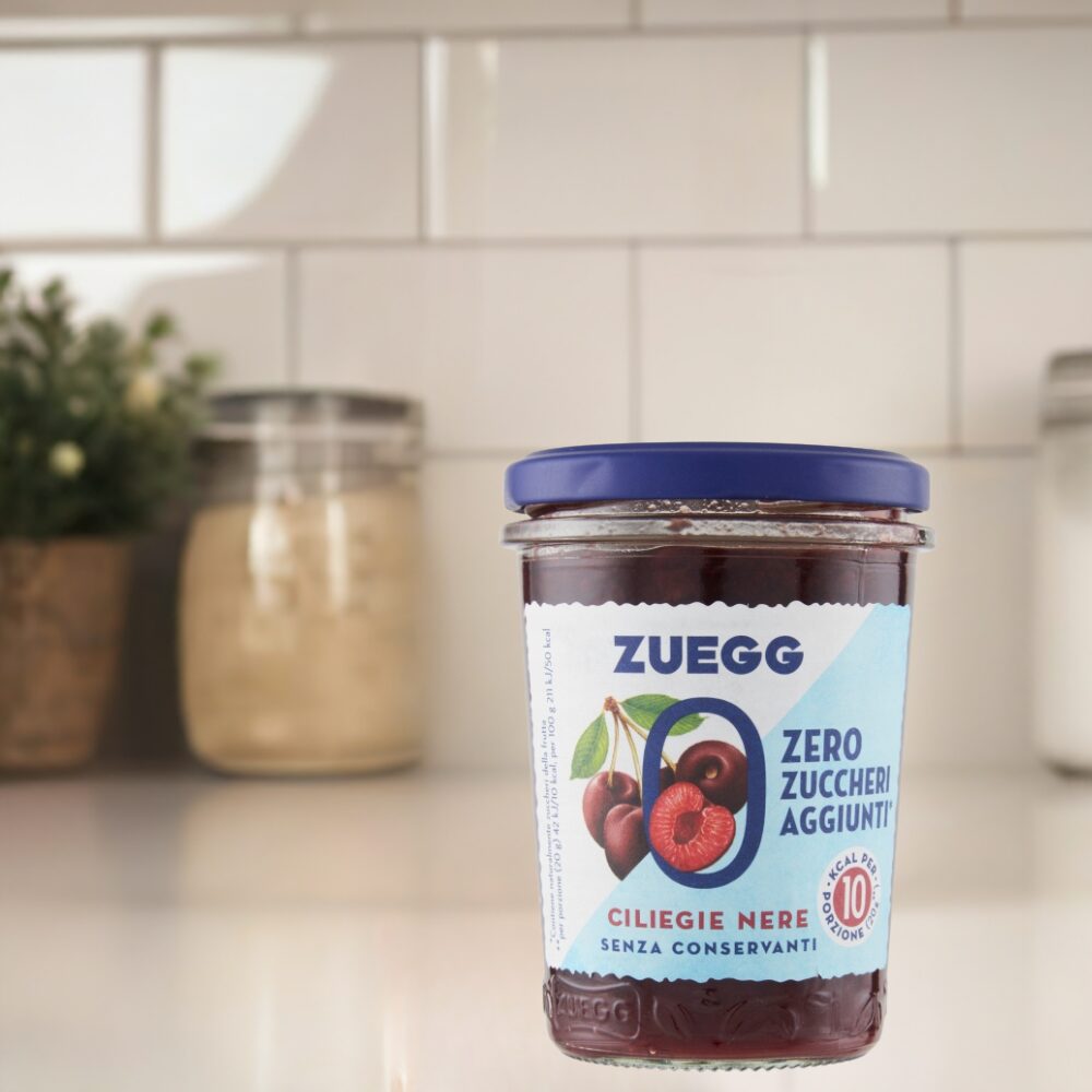 Zuegg Zero |Włoski Dżem z Czarnych Czereśni Bez Gluten |z Stewią 220g