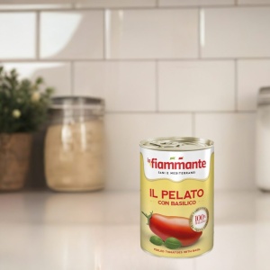 Zestaw 24 Sztuk Włoskie Pomidory Bez Skórki z Bazylią La Fiammante – 400g