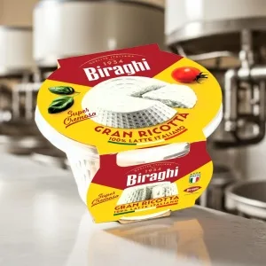 Biraghi Włoska Ricotta 250 g – Super Kremowa z Włoskiego Mleka