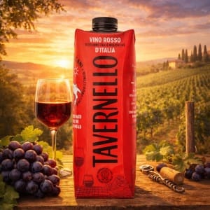 TAVERNELLO VINO ROSSO D’ITALIA – WŁOSKIE CZERWONE WINO WYTRAWNE 10,5% 1L