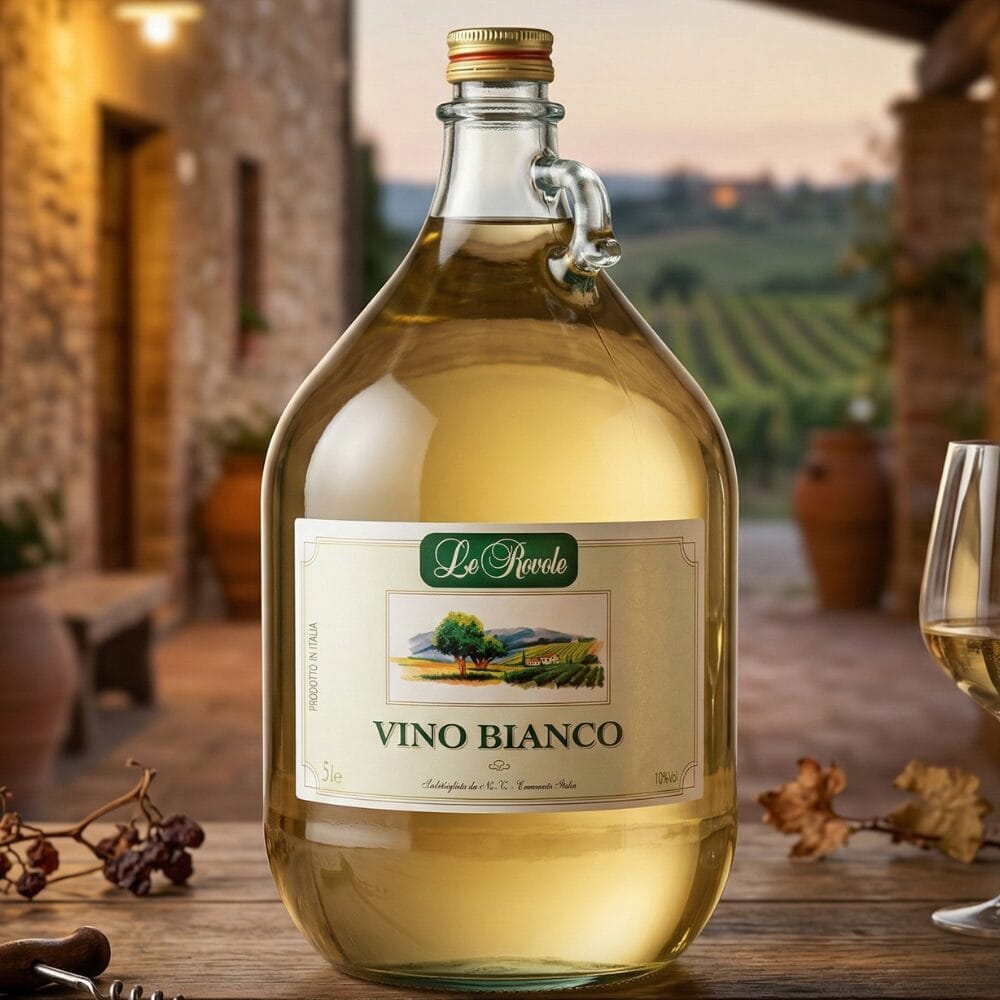 3 Nobili Włoskie Wino Białe Dama 5L– Wytrawne Wino Stołowe 11%