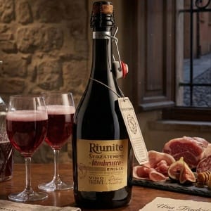 Riunite Senzatempo Lambrusco Emilia IGT – Włoskie czerwone wino musujące frizzante, metoda tradycyjna, 75 cl 12%