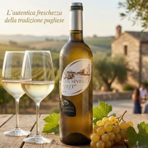 L'Antica Cantina San Severo 1933 D.O.P. Bianco 75 CL 12,5% Włoskie Wino Białe Wytrawne z Apulii