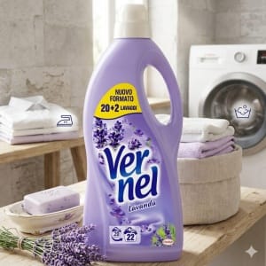 Vernel Lavanda Płyn do Płukania 22 Prania (20+2) Długotrwały Zap i Miękkość