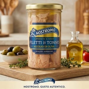 NOSTROMO – Wykwintne Filety Tuńczyka w Szlachetnej Oliwie z Oliwek 250g