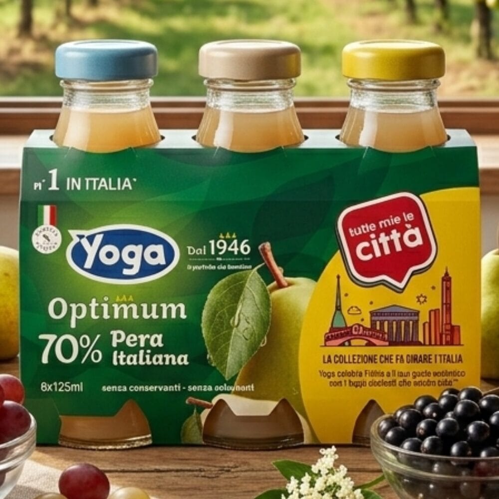 Yoga Optimum Gruszka 70% owoców 6x125ml – 6 szklanych buteleczek | Włoska Pera