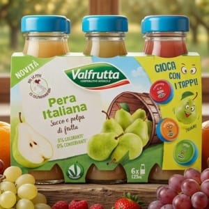 Włoskie Sok Gruszkowy Valfrutta 6x125ml Szkło Dla Dzieci