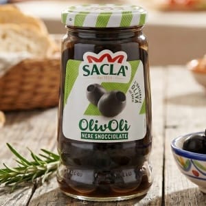 Saclà OlivOlì Nere Snocciolate 135g – Oryginalne Włoskie Oliwki bez Zalewy