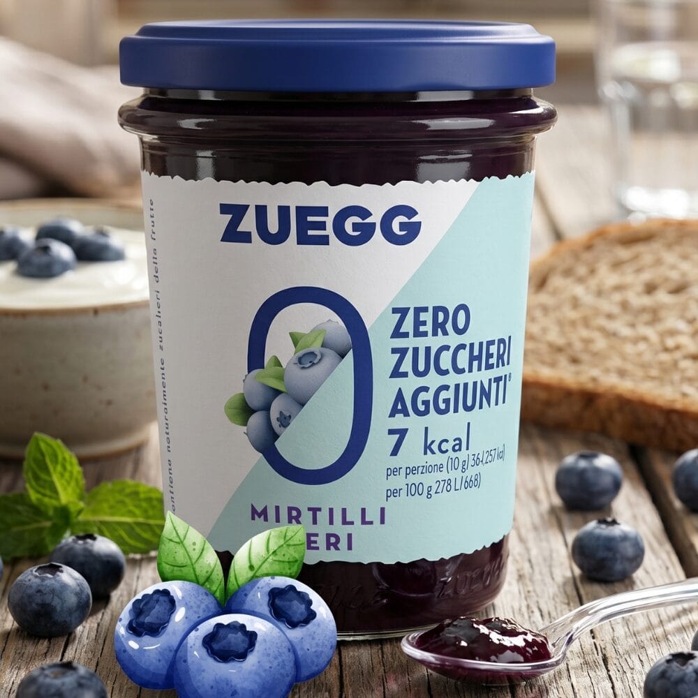 Zuegg Dżem z czarnych jagód bez dodatku cukru i bez glutenu 220g