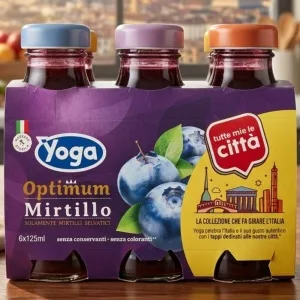 Sok Yoga Optimum Jagoda 6x125ml – Włoski Sok Jagodowy w Szkle | Własny Import Bezpośredni