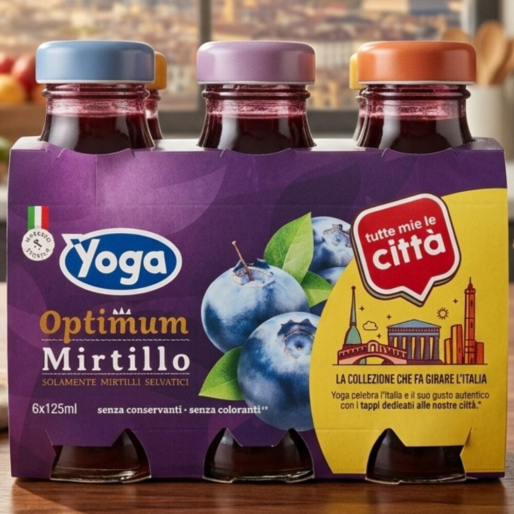 Sok Yoga Optimum Jagoda 6x125ml – Włoski Sok Jagodowy w Szkle | Własny Import Bezpośredni