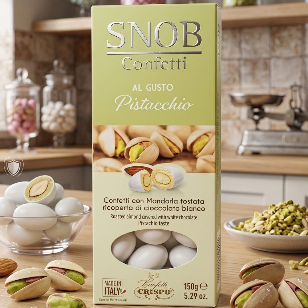 Crispo Snob Migdały w Czekoladzie Pistacjowej 150g | Włoskie Confetti