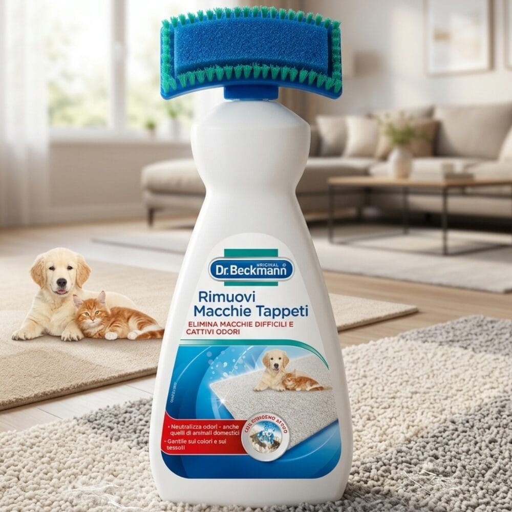 Dr Beckmann Rimuovi Macchie Tappeti Odplamiacz do Dywanów Tapicerki ze Szczotką 650ml Włoski