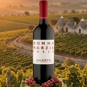 Wytrawne Wino Czerwone Donna Marzia Rosso Salento IGP 750ml – Oryginalne Włoskie 13,5%