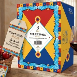Madaudo Nero d’Avola DOC Sicilia 3L Bag-in-Box – Sycylijskie Wino Czerwone Wytrawne 13%